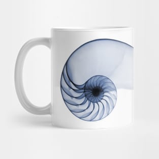 Navy Ink Seashell Mug